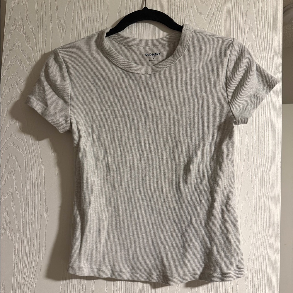 Old Navy Light Gray Short Sleeve Tee